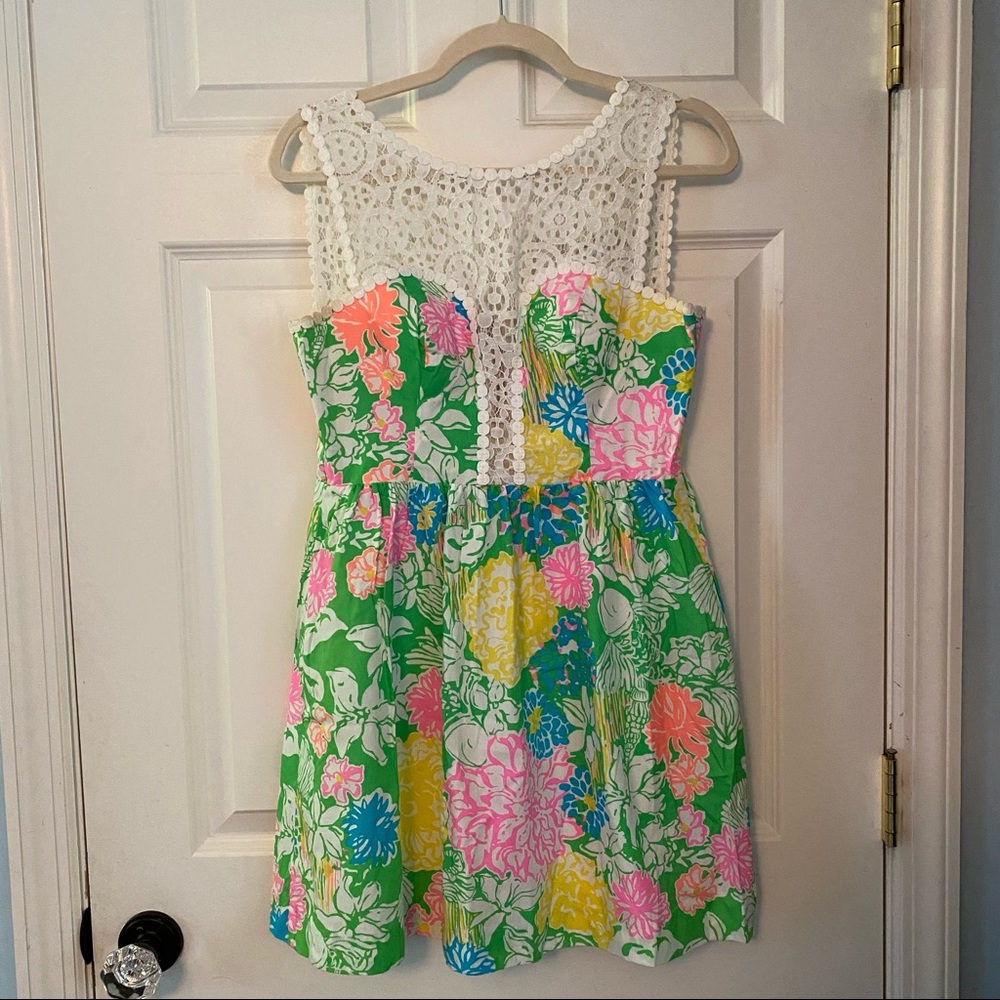 Lilly Pulitzer Dress | Raegan Fit and Flare Lace Trim